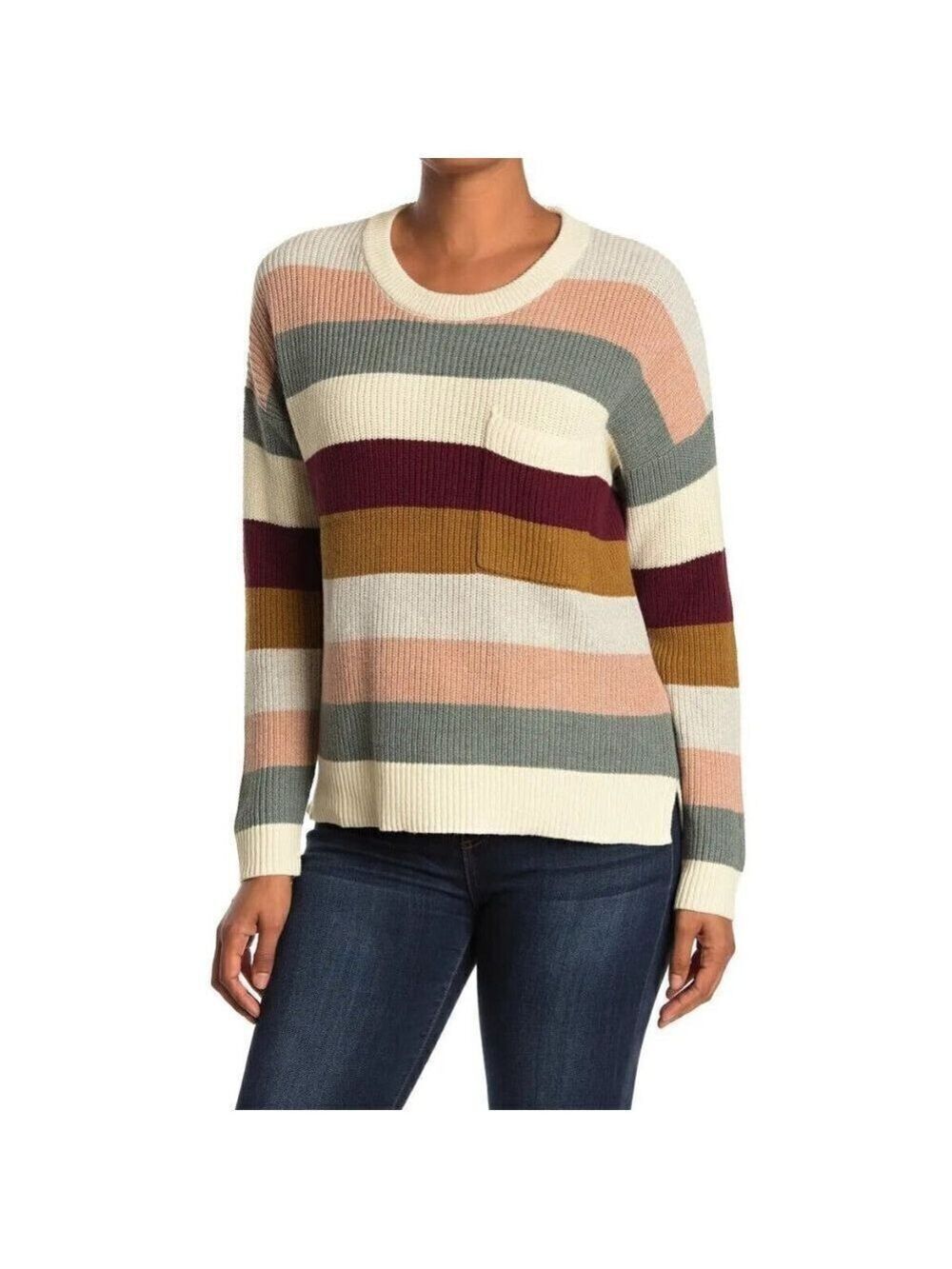 Madewell BNWOT womens ribbed crewneck striped "Thompson" sweater XXSmall